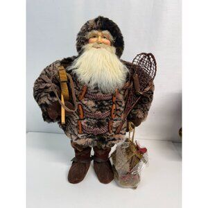 Vtg .Woodland Country Rustic  Santa Doll 22 tall